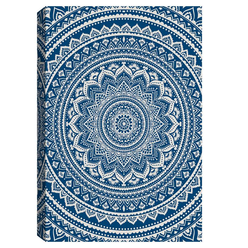 Medallion in Blue by Belle Maison Canvas Art Print