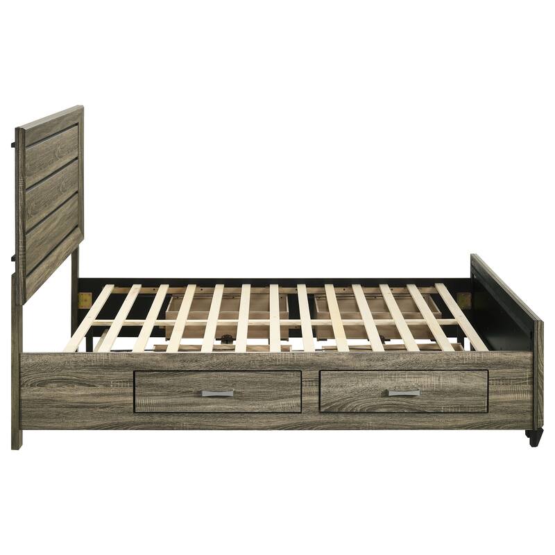 Kauffman Transitional Wood Storage Panel Bed