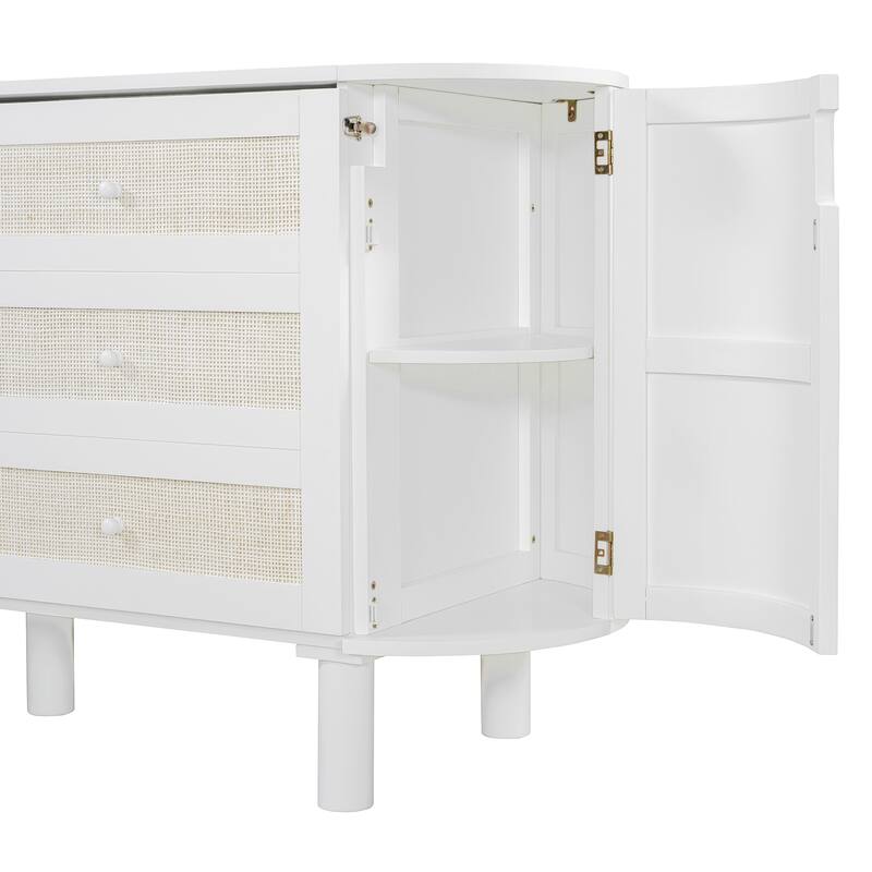 Modern Woven Design Murphy Bed with Hidden Storage
