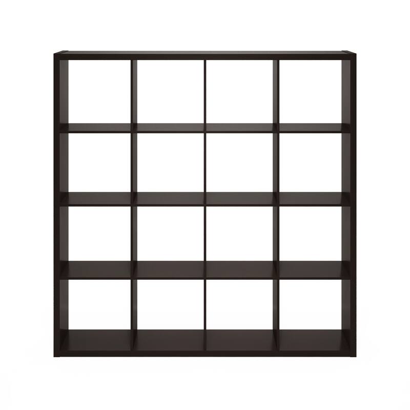 Furinno Cubicle Open Back Decorative Cube Storage Organizer, 16-Cube, White