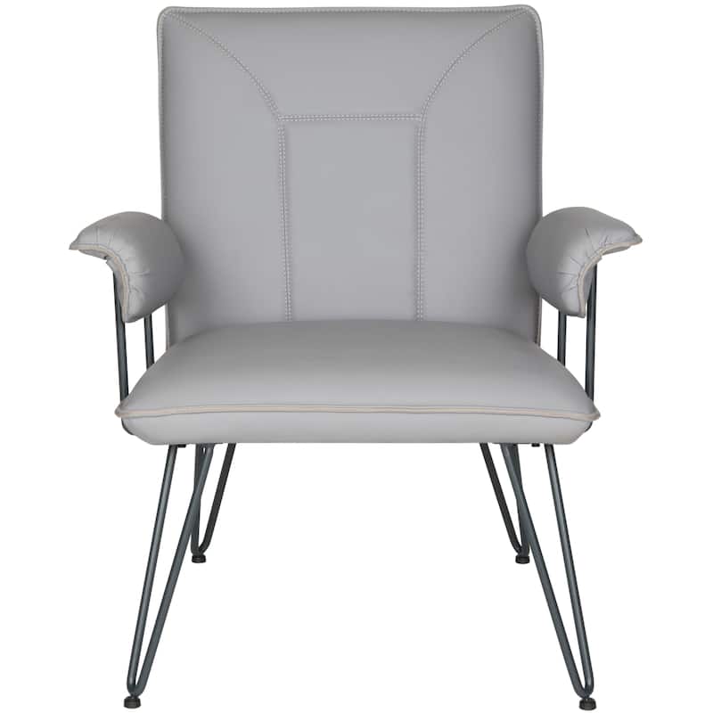 SAFAVIEH Johannes Mid-Century Modern Grey Arm Chair - 29"W x 28"D x 33"H