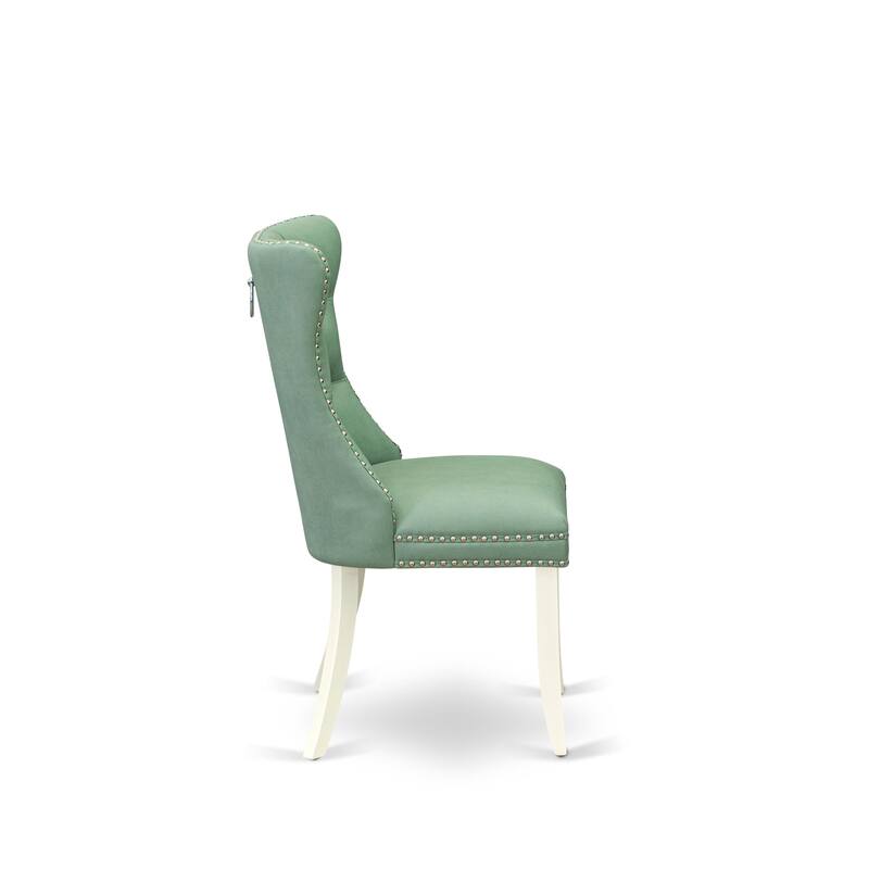 East West Furniture Dining Room Set Consists of a Rectangle Dining Table and Chairs, Linen White (Pieces Options)
