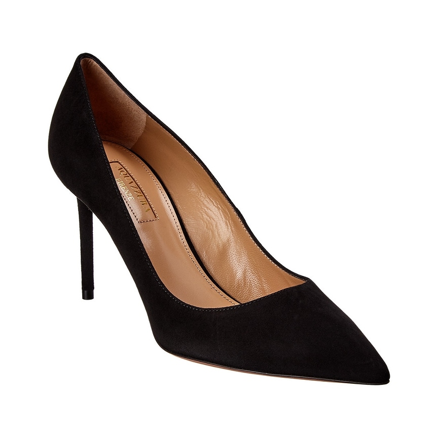 aquazzura suede pumps