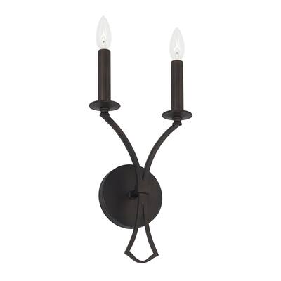 Jaymes 2-light Old Bronze 8.75-inch Wall Sconce