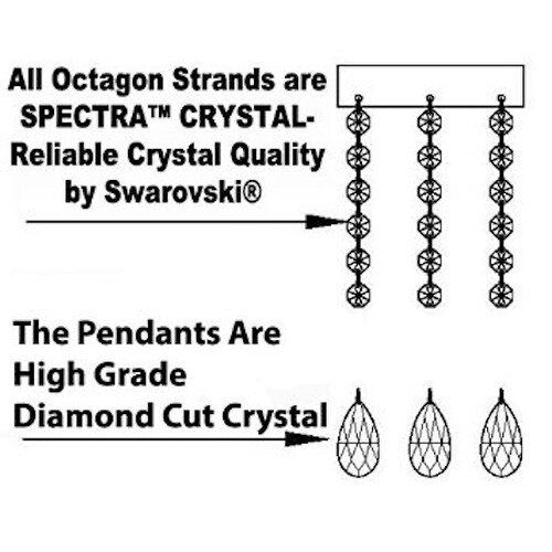 Swarovski Crystal Trimmed Chandelier Lighting 19th Baroque Iron & Crystal Chandelier