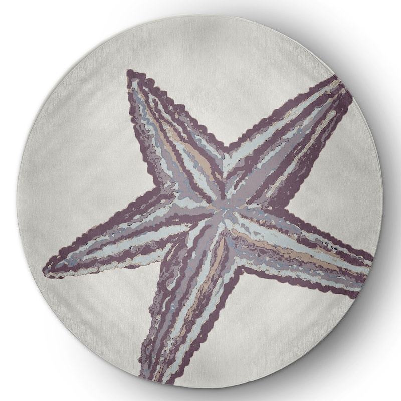 Large Starfish Nautical Chenille Rug