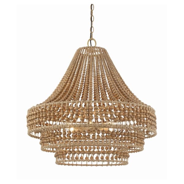 slide 2 of 11, Crystorama Lighting Group SIL-B6006 Silas 6 Light 27" Wide Beaded Burnished Silver