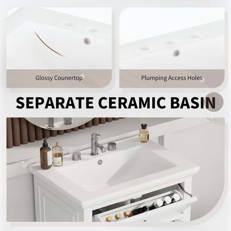 24" Bathroom Vanity with Sink