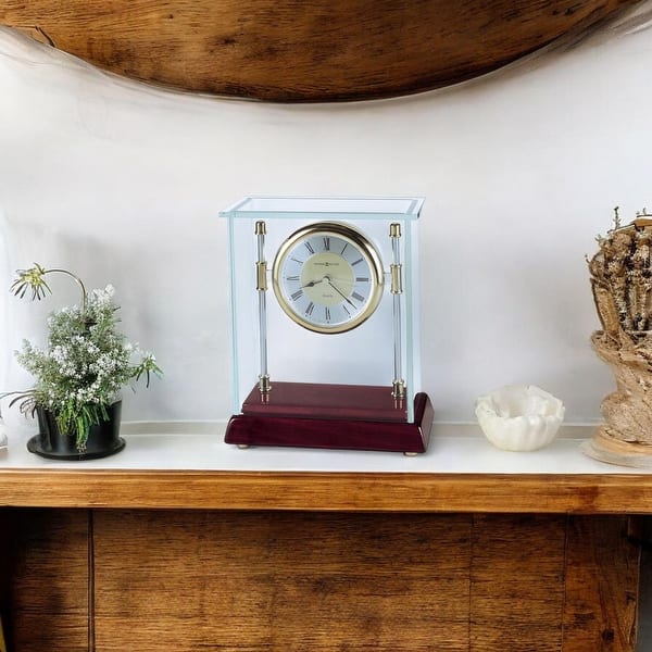 slide 2 of 2, Howard Miller Kensington Contemporary Modern Mantel Clock Cherry
