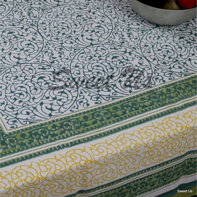 Cotton Floral Garden Tablecloth Rectangle