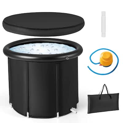 116 Gal Large Cold Plunge Tub with Cover Ice Bath Tub for Athletes