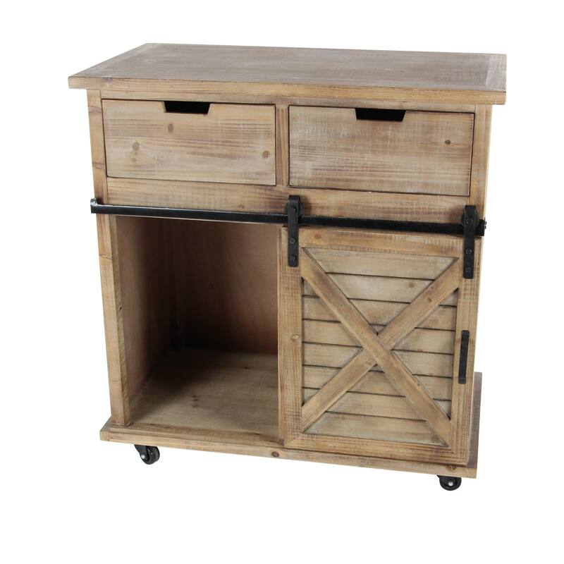 Wood Room Cabinet - Brown - Roche River Decor