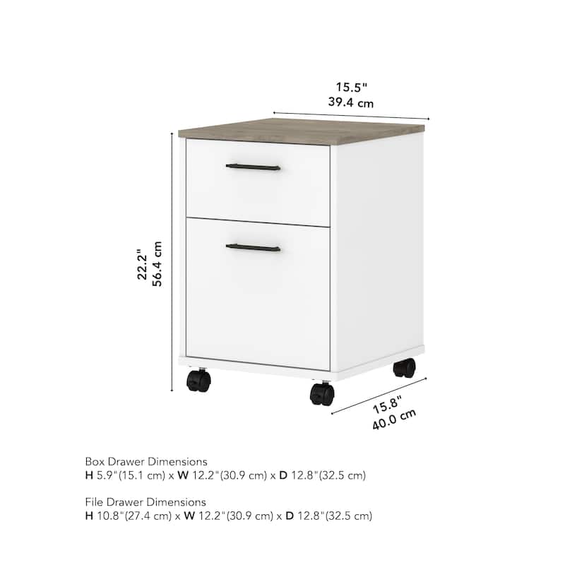Key West 2 Drawer Mobile File Cabinet by Bush Furniture
