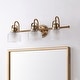 preview thumbnail 23 of 113, Shirley Metal/Glass LED Vanity Light, by JONATHAN Y