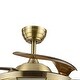 preview thumbnail 7 of 10, 36" Retractable Blade Ceiling Fan Light with Remote Control - Brass - 36 inches