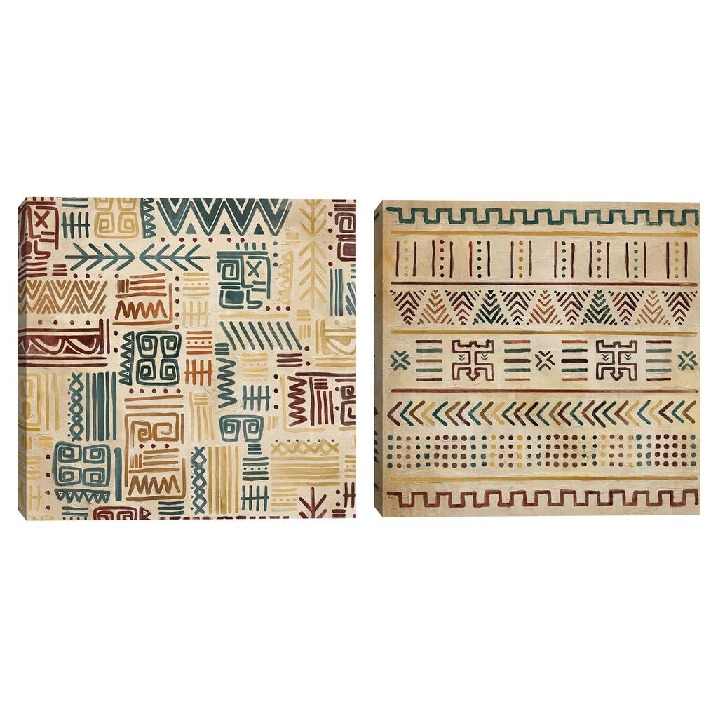 Global Blocks I, Global Blocks II by Studio Arts Canvas Art Prints
