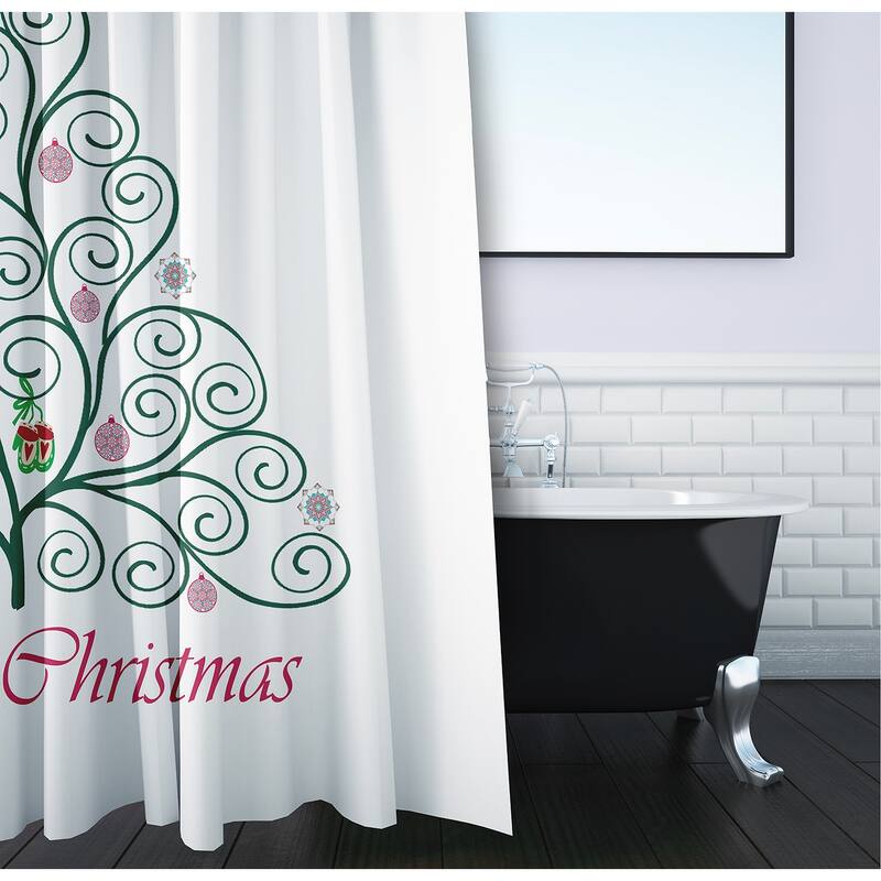 Decorated Filigree Tree Shower Curtain