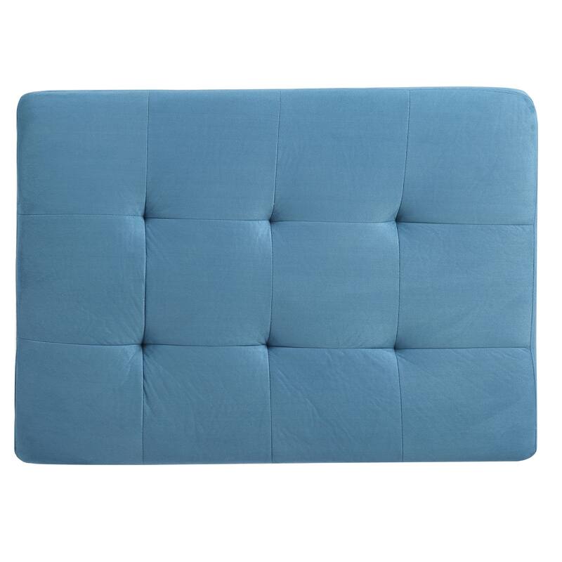 Upholstered Tufted Ottoman - 38" - Blue