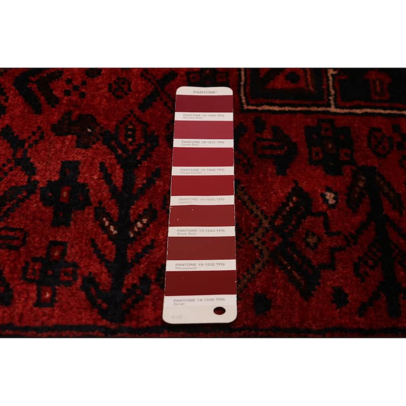 ECARPETGALLERY Hand-knotted Anadol Red Wool Rug - 3'5 x 9'9