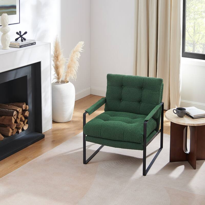 Art Leon Mid-Century Modern Tufted Accent Chair