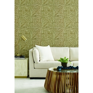 Shop Lakewood Squareburst Gold Wallpaper Overstock 31592820