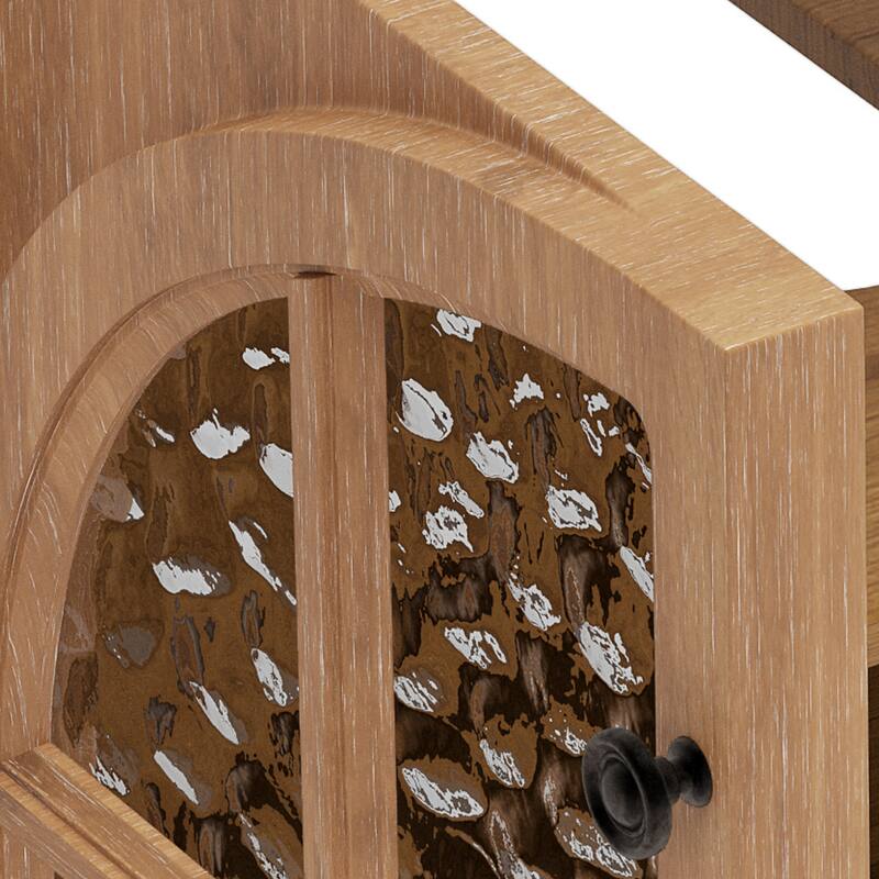 Bathroom Vanity with Sink, Freestanding Wood Bathroom Cabinet, Storage Cabinet with Tempered Glass Doors & Adjustable Shelves