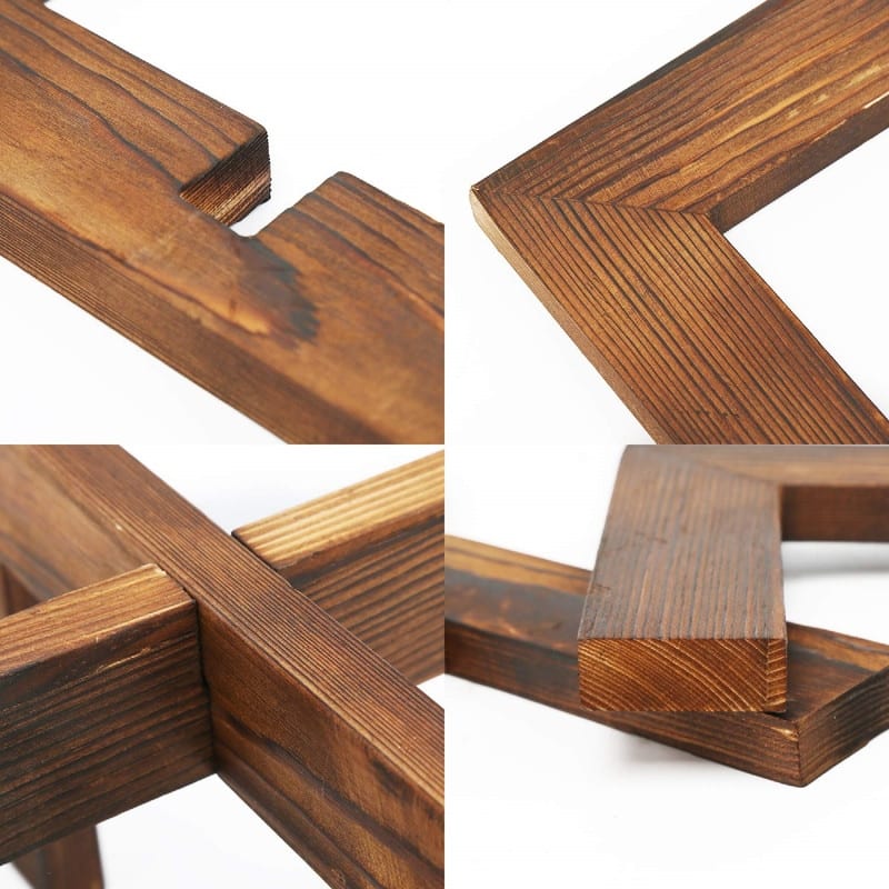 2 Pack Wood Plant Stand - 11.8 x 11.8 x 7 inches
