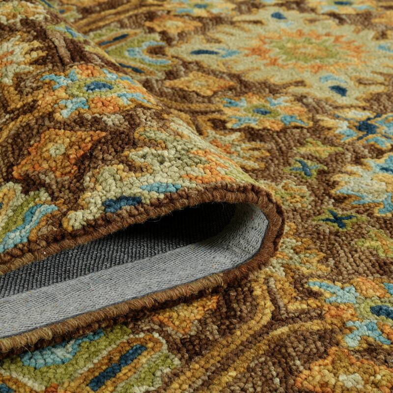 Empress Brown Traditional Hand-Hooked Area Rug 2' x 3'