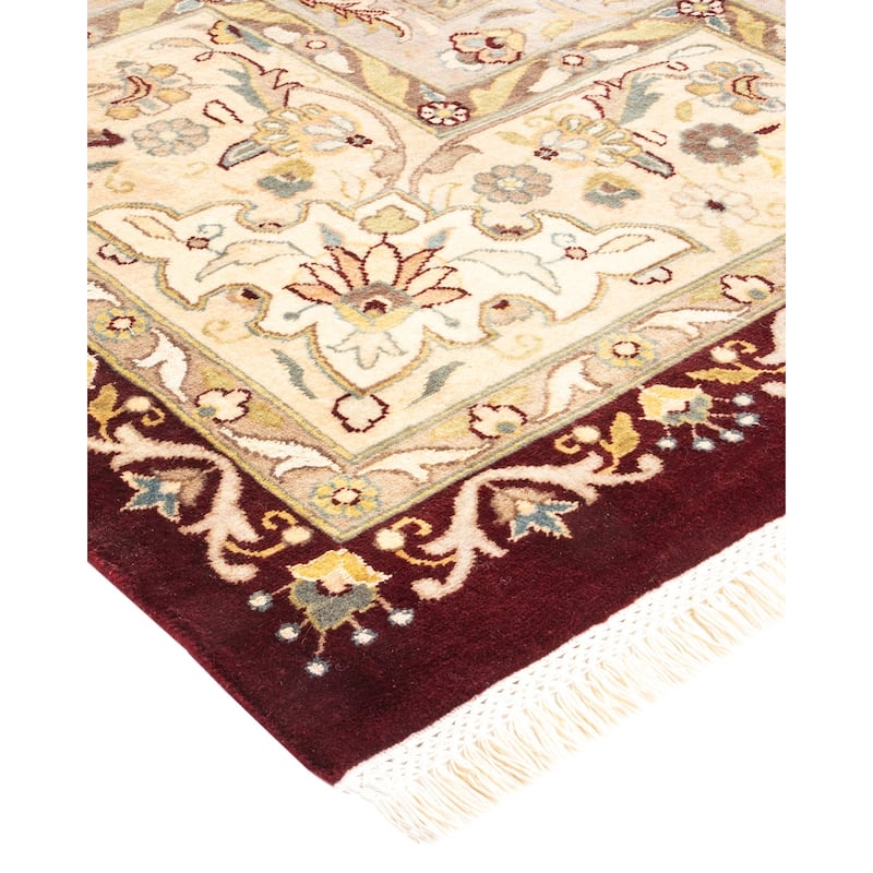 Overton Hand Knotted Wool Vintage Inspired Traditional Mogul Red Area Rug - 9 x 12