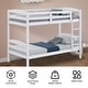 preview thumbnail 9 of 24, White/Espresso Wood Twin Over Twin Bunk Bed with Staircase