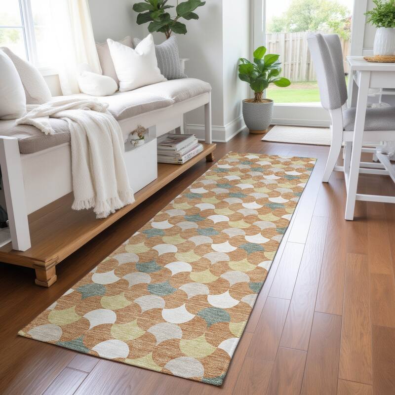 Machine Washable Indoor/ Outdoor Modern Osage Chantille Rug