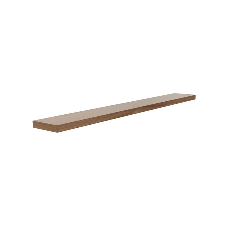 HomeRoots 43" Brown Wooden Wall Mounted Floating Shelf