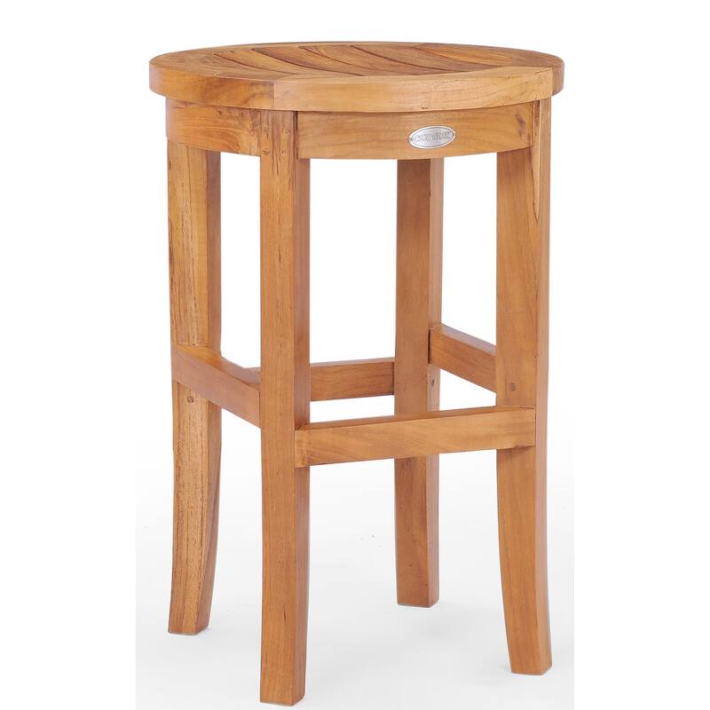 Chic Teak Santiago Indoor/ Outdoor Round Counter Stool, 24 inch