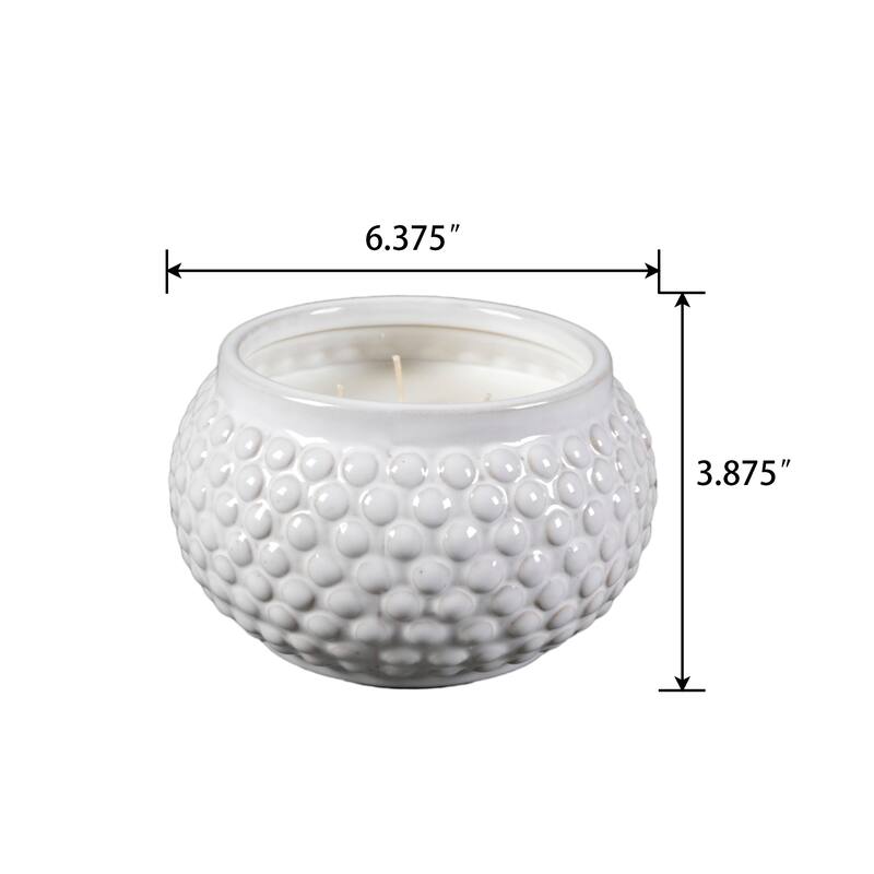 6.38" Ceramic Hobnail Candle (23oz)