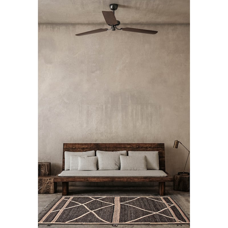 ECARPETGALLERY Hand-knotted Tangier Black, Light Grey Wool Rug - 8'3 x 10'3