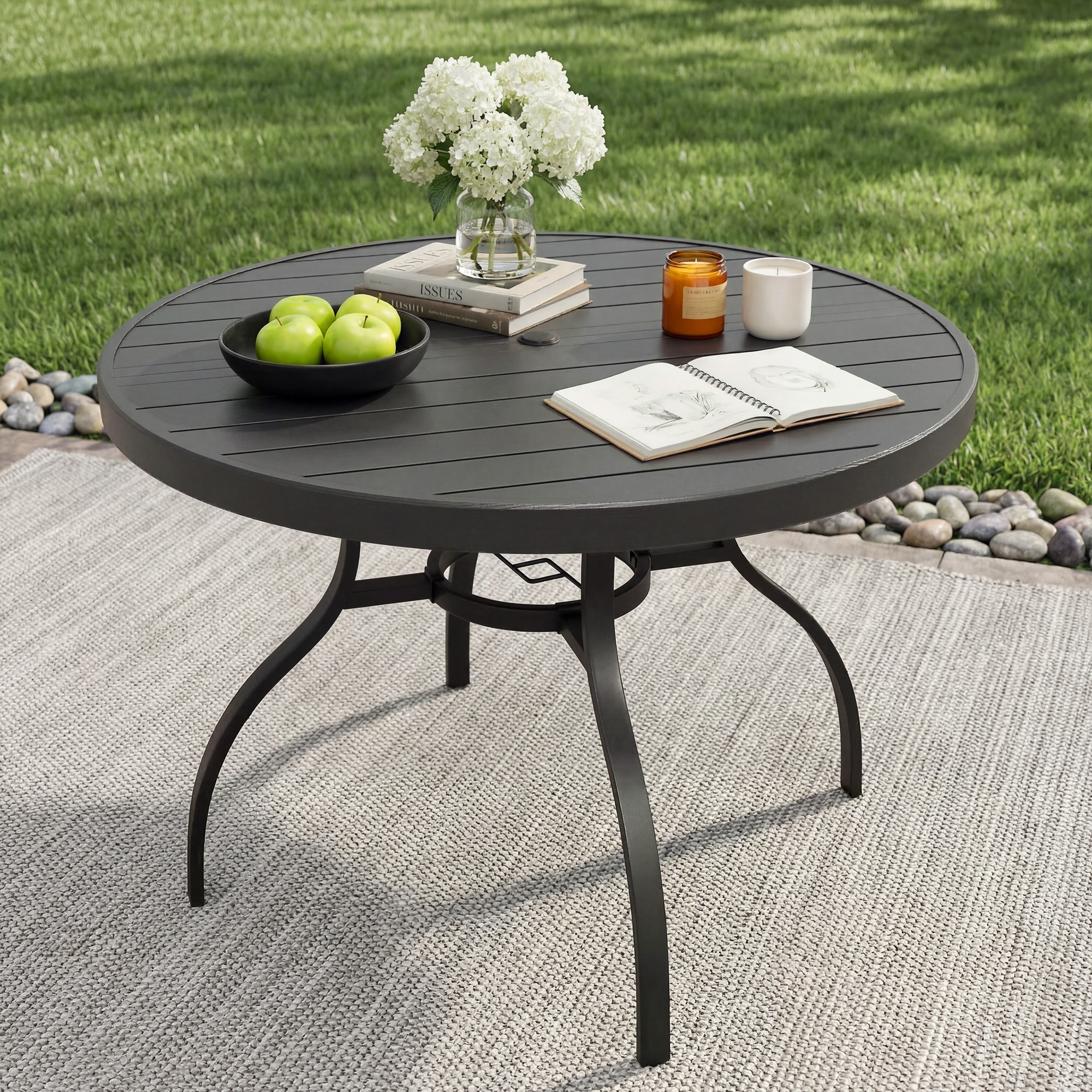 41 Inch 1 Piece Outdoor Indoor Dining Round Table