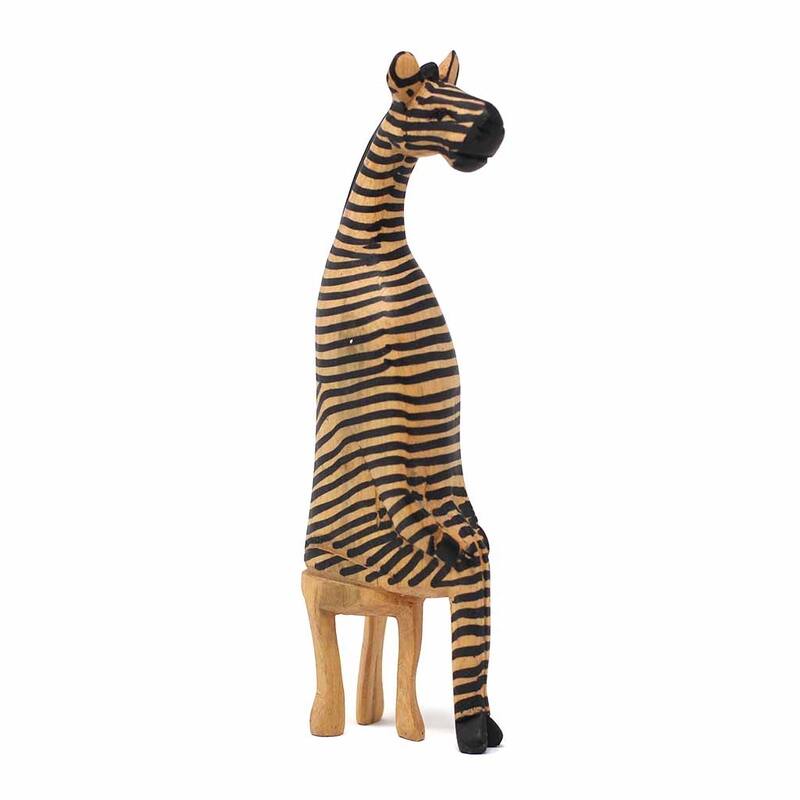 Hand-carved Mahogany Safari Party Animals, 13-Piece Set