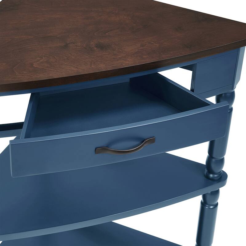 33.8'' Small Triangle Corner Table, Wood Corner Side Table for Small Spaces/ Living Room