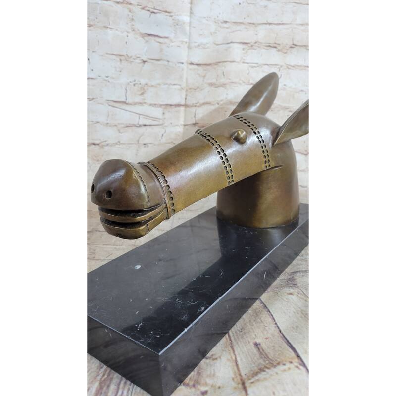 Pablo Pico Donkey Bronze Statue Sculpture Figure On Marble Base 10 Inches X 18 Inches
