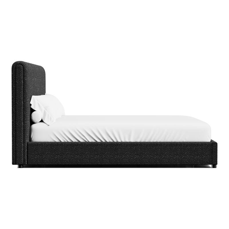Furniture of America Lucinda Modern Boucle Fabric Platform Bed