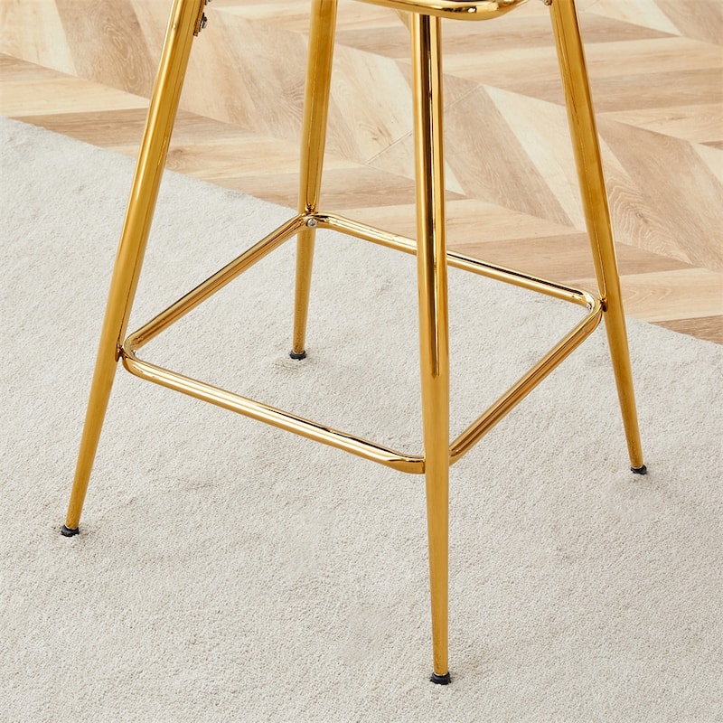 Swivel Bar Stools with Breathable Cotton & Linen Soft Cushions,2 PCS
