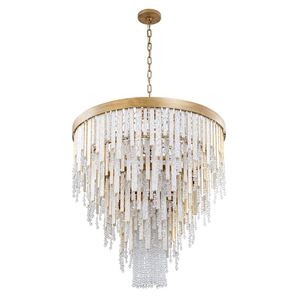 Varaluz Lafayette Chandelier - Havana Gold - 30"W X 39.25"H