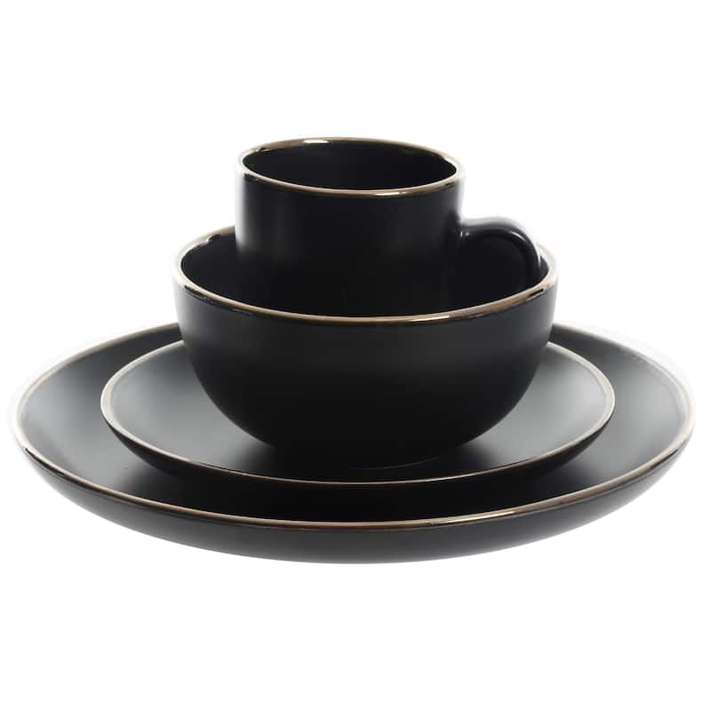 Gibson Home Rockaway Gold 16-Piece Dinnerware Set