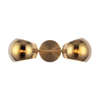 Alora Lighting WV548217CP Willow 2 Light 5" Tall Bathroom Sconce with