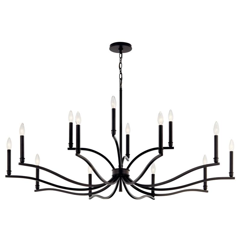 Kichler Lighting Malene Candle Chandelier - 52.75 - Black