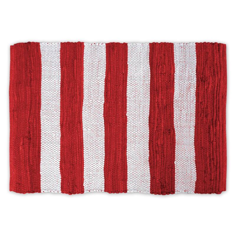 DII Recycled Fabric Striped Handmade Rag Rug