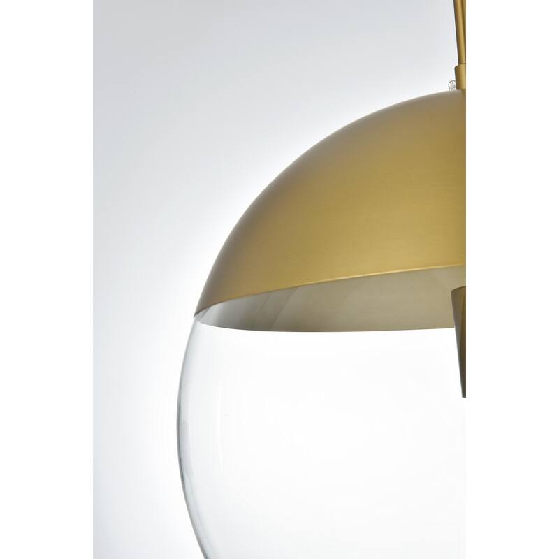Elegant Lighting Eclipse Single Light 14" Wide Pendant with Clear