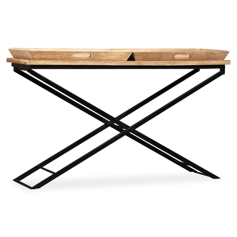vidaXL Console Table Solid Mango Wood 51.2"x15.7"x31.5"