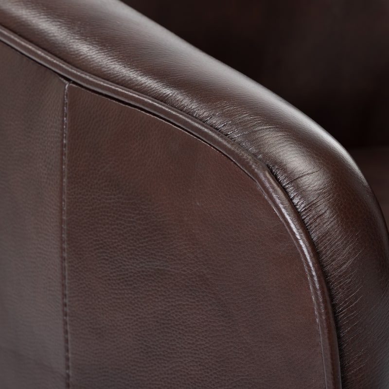 Ridgeline Brown Top Grain Leather Swivel Chair by Greyson Living