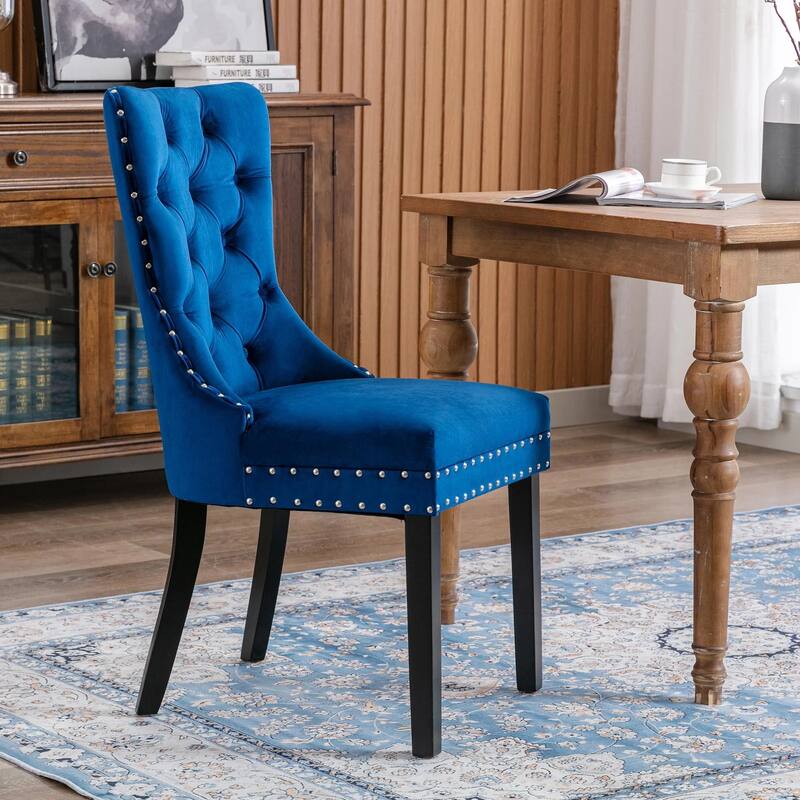 Velvet Dining Chairs Set of 2, Accent Diner Chairs Upholstered Fabric Living Room Chairs Side Chair Stylish Kitchen Chairs